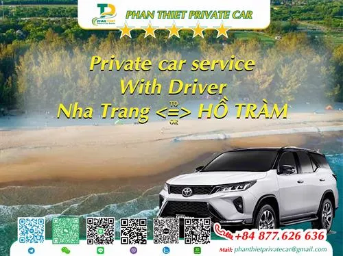 Private Car From Nha Trang <=> Ho Tram (private car with driver)